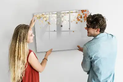 Pizarra borrable de cristal con imanes diseño estrellas