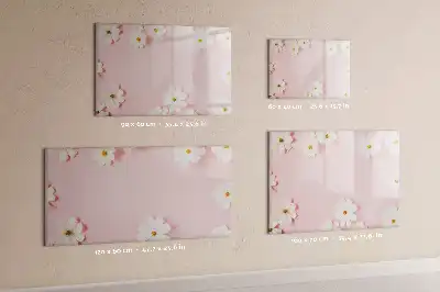 Pizarra magnética de pared modelo margaritas con rotulador