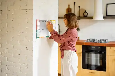 Pizarra magnética de pared con rotulador y planificador semanal