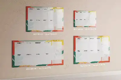 Pizarra magnética de pared con rotulador y planificador semanal