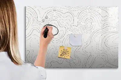 Pizarra de cristal magnética borrable diseño con abstracción de manchas