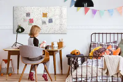 Pizarra de cristal magnética borrable diseño con abstracción de manchas