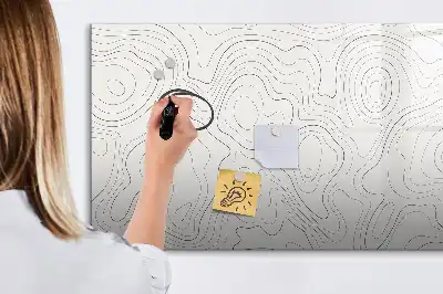 Pizarra de cristal magnética borrable diseño con abstracción de manchas