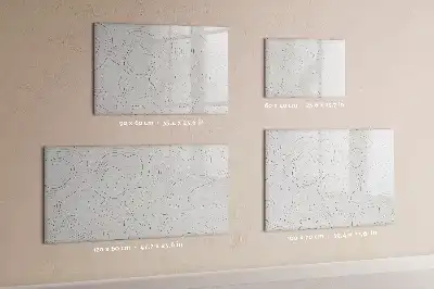 Pizarra de cristal magnética borrable diseño con abstracción de manchas