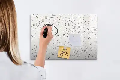 Pizarra de cristal magnética borrable diseño con abstracción de manchas