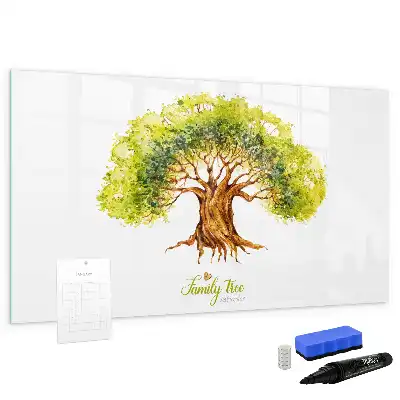 Pizarra magnética de pared diseño de árbol genealógico con rotulador