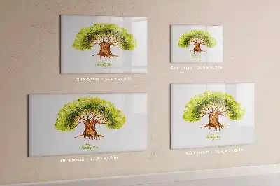 Pizarra magnética de pared diseño de árbol genealógico con rotulador