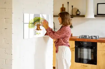Pizarra magnética de pared diseño de árbol genealógico con rotulador