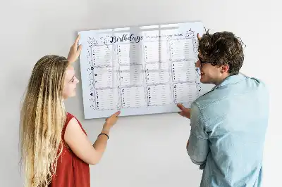 Pizarra magnética de pared con rotulador diseño tarjeta de cumpleaños