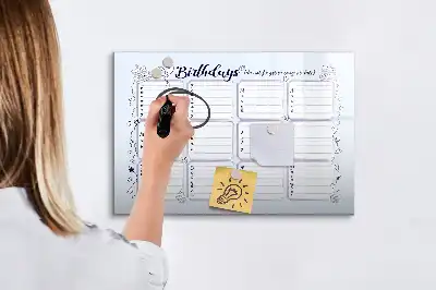 Pizarra magnética de pared con rotulador diseño tarjeta de cumpleaños