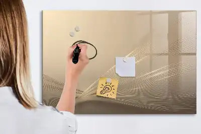 Pizarra borrable de cristal con imanes diseño luz abstracta