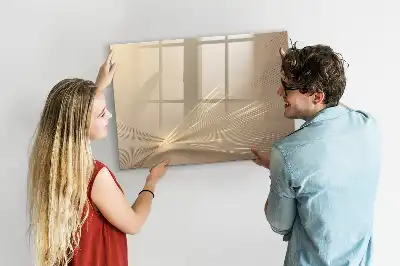 Pizarra borrable de cristal con imanes diseño luz abstracta