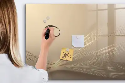 Pizarra borrable de cristal con imanes diseño luz abstracta