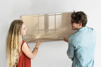 Pizarra borrable de cristal con imanes diseño luz abstracta