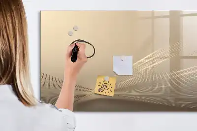 Pizarra borrable de cristal con imanes diseño luz abstracta