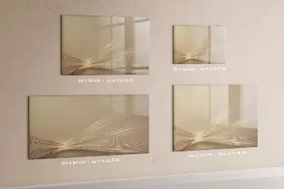 Pizarra borrable de cristal con imanes diseño luz abstracta