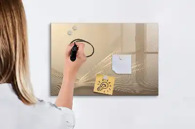 Pizarra borrable de cristal con imanes diseño luz abstracta
