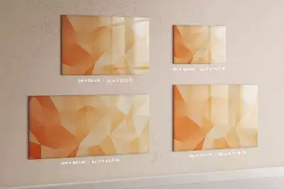 Pizarra magnética de pared diseño de abstracción de triángulos con rotulador