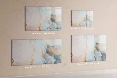 Pizarra de cristal magnética borrable diseño con imagen abstracta