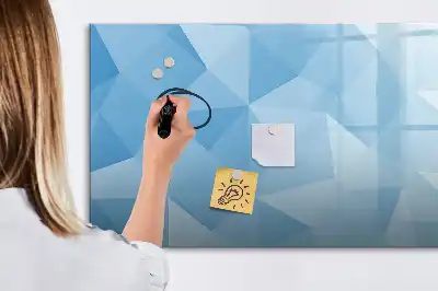 Pizarra borrable de cristal con imanes diseño de abstracción de triángulos