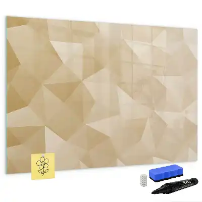 Pizarra magnética de pared con rotulador diseño de abstracción de triángulos