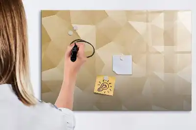 Pizarra magnética de pared con rotulador diseño de abstracción de triángulos