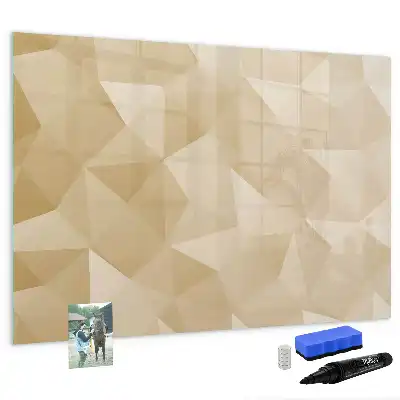 Pizarra magnética de pared con rotulador diseño de abstracción de triángulos