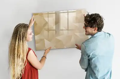 Pizarra magnética de pared con rotulador diseño de abstracción de triángulos