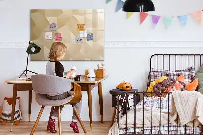 Pizarra magnética de pared con rotulador diseño de abstracción de triángulos