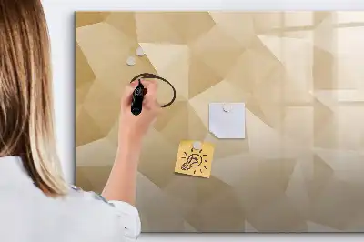 Pizarra magnética de pared con rotulador diseño de abstracción de triángulos