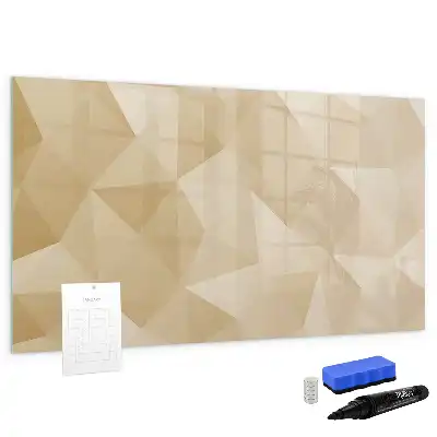 Pizarra magnética de pared con rotulador diseño de abstracción de triángulos