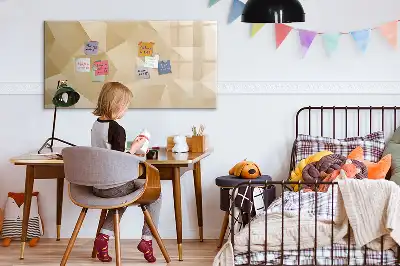 Pizarra magnética de pared con rotulador diseño de abstracción de triángulos