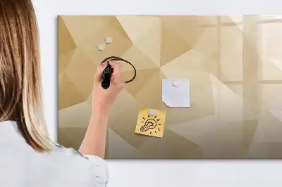 Pizarra magnética de pared con rotulador diseño de abstracción de triángulos