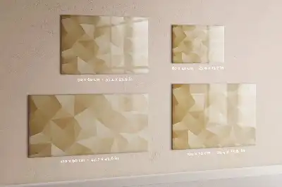 Pizarra magnética de pared con rotulador diseño de abstracción de triángulos