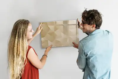 Pizarra magnética de pared con rotulador diseño de abstracción de triángulos