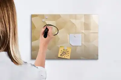 Pizarra magnética de pared con rotulador diseño de abstracción de triángulos
