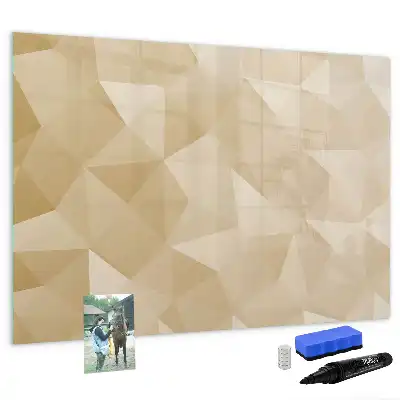 Pizarra magnética de pared con rotulador diseño de abstracción de triángulos