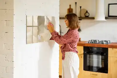 Pizarra magnética de pared con rotulador diseño de abstracción de triángulos