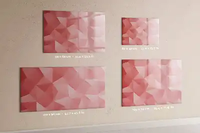 Pizarra magnética de pared diseño con abstracción de triángulos y rotulador incluido
