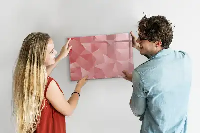 Pizarra magnética de pared diseño con abstracción de triángulos y rotulador incluido