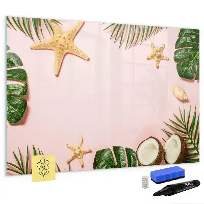 Pizarra magnética de pared con rotulador diseño ambiente de verano