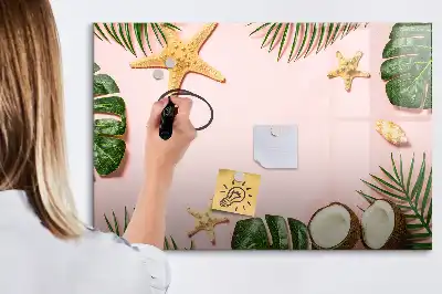 Pizarra magnética de pared con rotulador diseño ambiente de verano