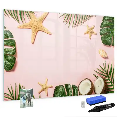Pizarra magnética de pared con rotulador diseño ambiente de verano