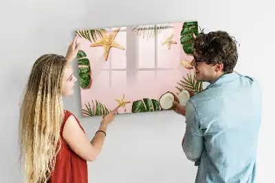 Pizarra magnética de pared con rotulador diseño ambiente de verano