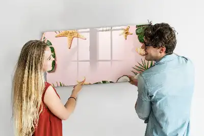 Pizarra magnética de pared con rotulador diseño ambiente de verano