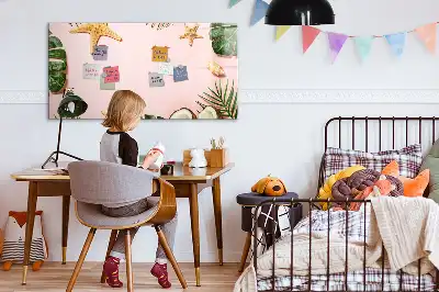 Pizarra magnética de pared con rotulador diseño ambiente de verano