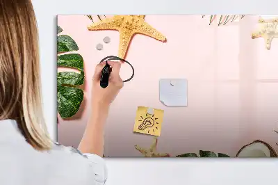 Pizarra magnética de pared con rotulador diseño ambiente de verano