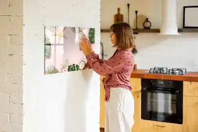 Pizarra magnética de pared con rotulador diseño ambiente de verano