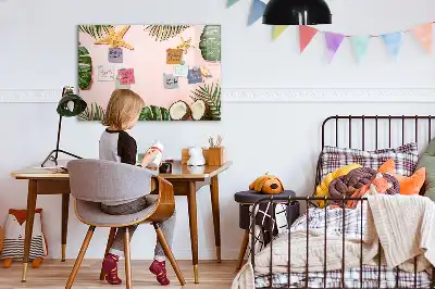 Pizarra magnética de pared con rotulador diseño ambiente de verano