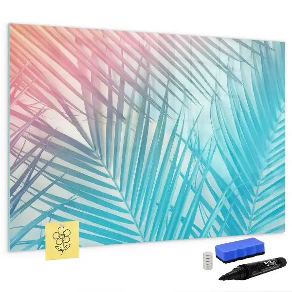 Pizarra magnética de pared diseño de palmera tropical con rotulador